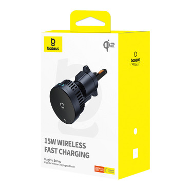 Porte-voiture MagPro sur une carte Air à damier avec chargeur d'induction Qi2.0 15W - Noir