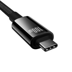 Kabel Tungsten Gold USB-C 100W 4K 20GB / S 60Hz-kabel 1.5m - Zwart