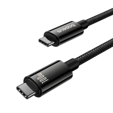 Καλώδιο Tungsten Gold USB-C 100W 4K 20GB / S καλώδιο 60Hz 1.5m - μαύρο