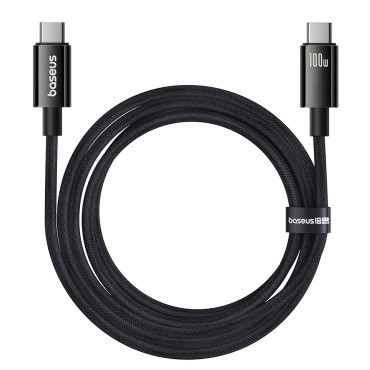 Kabeļu volframa zelta USB-C 100W 4K 20GB / s 60Hz kabelis 1.5m - melns