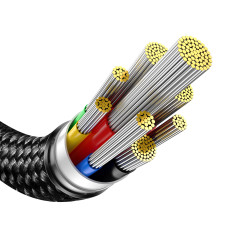 Cavo Tungsteno Gold USB-C 100W 4K 20 GB / S 60Hz Cable 1.5m - Nero