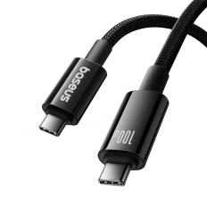 Kabeļu volframa zelta USB-C 100W 4K 20GB / s 60Hz kabelis 1.5m - melns