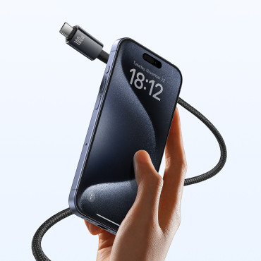 Kabeļu volframa zelta USB-C 100W 4K 20GB / s 60Hz kabelis 1.5m - melns