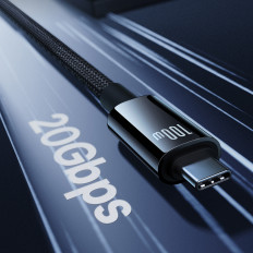 Kabeļu volframa zelta USB-C 100W 4K 20GB / s 60Hz kabelis 1.5m - melns