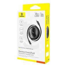 Cavo Free2Pull USB-C Cord - iPhone Lightning 20W 1M - Nero