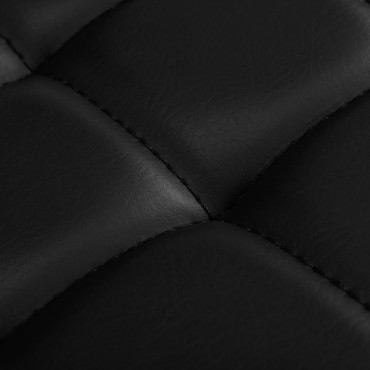 TABOURET COSMÉTIQUE POUR PÉDICURE H13 NOIR — gros plan assise