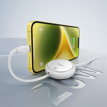 Kabelio freeaming cable free2Pull USB-C - "iPhone" žaibas 20W 1m - balta