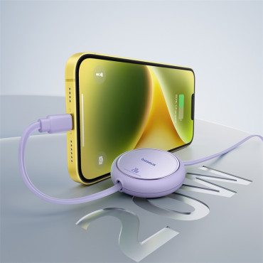 Cable Cable FreeFront Free2Pull USB-C - iPhone Lightning 20W 1M - Roxo