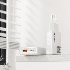 Gan A30EUL 30W USB-A USB-C Sieťová nabíjačka - biela
