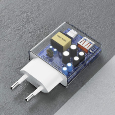 Gan A30Eul 30W USB-A USB-C omrežnega polnilnika - bela