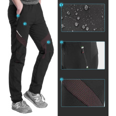 Pantalones deportivos Patrol de ciclismo a prueba de viento Patrol de ciclismo Tamaño de trekking L - Negro