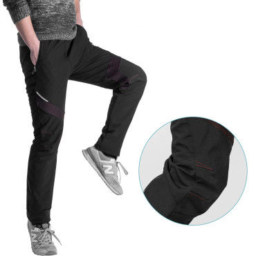 Pantalones deportivos Patrol de ciclismo a prueba de viento Patrol de ciclismo Tamaño de trekking L - Negro