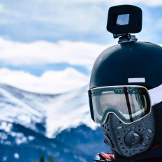 Sport Balaclava maszkkal és szűrővel Új Velvet Bike Motor Ski Treking - fekete