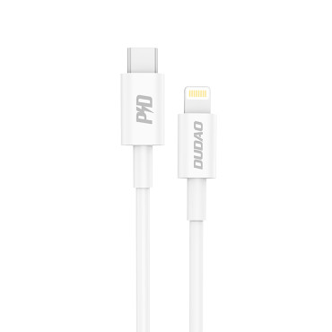 Kábel L6X USB-C kábel - iPhone Lightning PD 20W 1M - biela