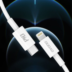 Kabelis L6x USB-C Cable - iPhone Lightning PD 20W 1m - balts