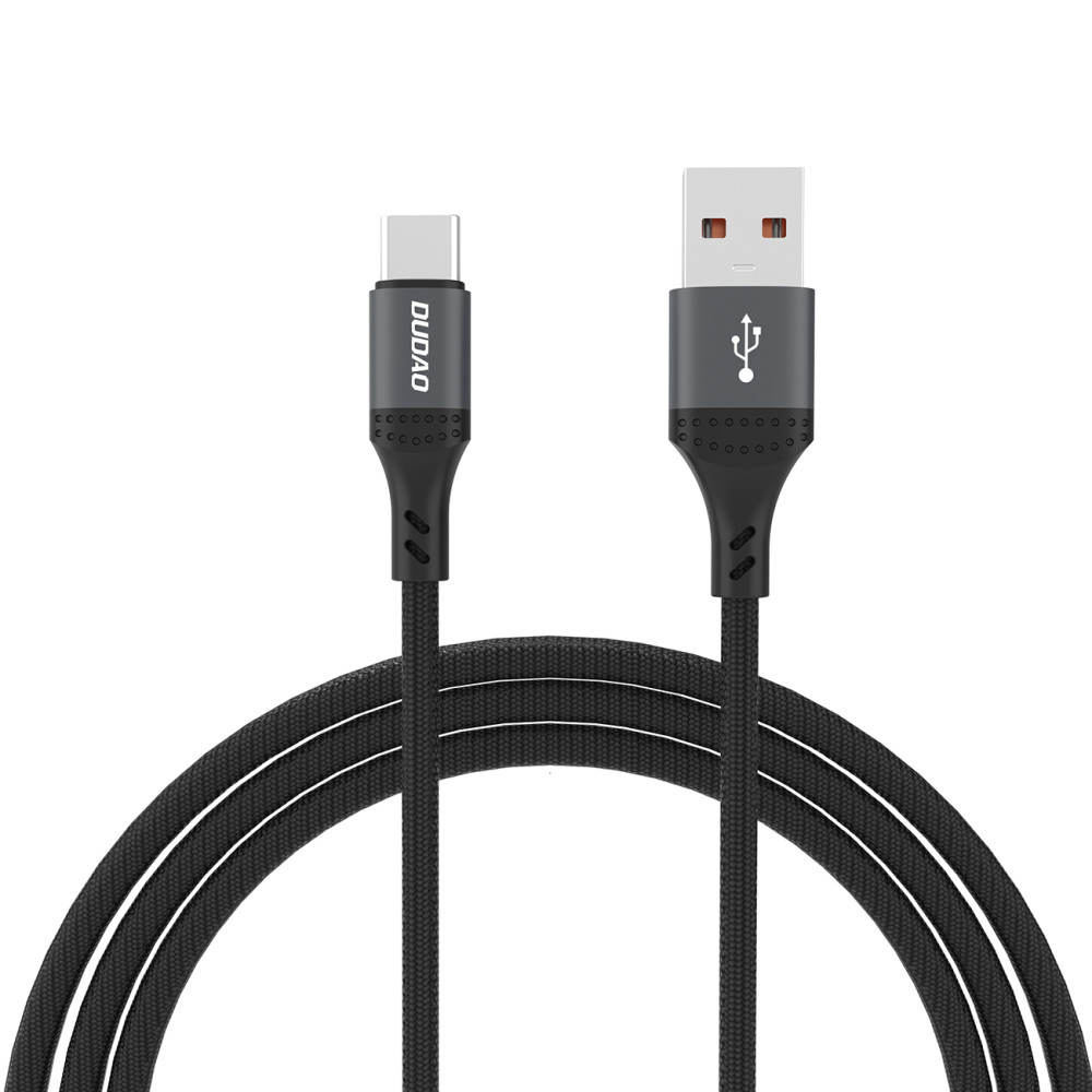 Kabelový kabel s USB USB-A copem - USB-C 5A 1.2m - černá