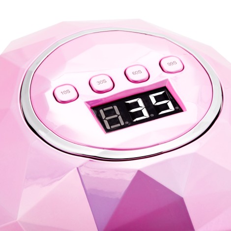 Lâmpada UV LED SHINY 86W Rosa — close-up dos controlos
