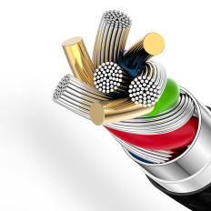 Kabelkabel mit L3st USB-A-Braid - USB-C 5A 1.2m - schwarz