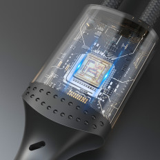 Kabeļu kabelis ar L3ST USB-bize - USB-C 5A 1.2m - melns