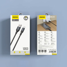 Kabeļu kabelis ar L3ST USB-bize - USB-C 5A 1.2m - melns