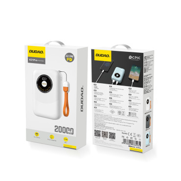 PowerBank K21Pro Mini 20000mAh 22.5w - Hvit