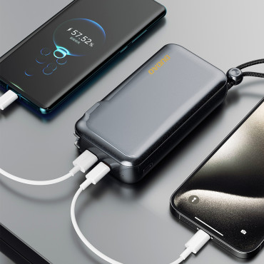 2in1 UK nas e EU + Powerbank 10000Mah USB-C USB-A - Gray