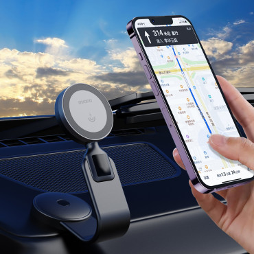 Chargeur de voiture 15W Induction avec une poignée de cockpit Magsafe - Noir