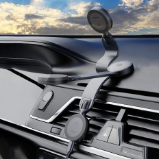 Car Charger 15W Indukcija z Magsafe Cockpit ročajem - črna