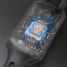 2In1 kabel kabel s punjačem Apple Watch + USB-C PD 60W - Crna