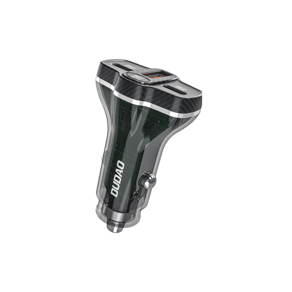 R78 78W USB-C PD / 2XUSB-A CAR lādētājs - melns