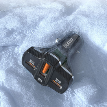 R78 78W USB-C PD / 2XUSB-A Autolaturi - musta