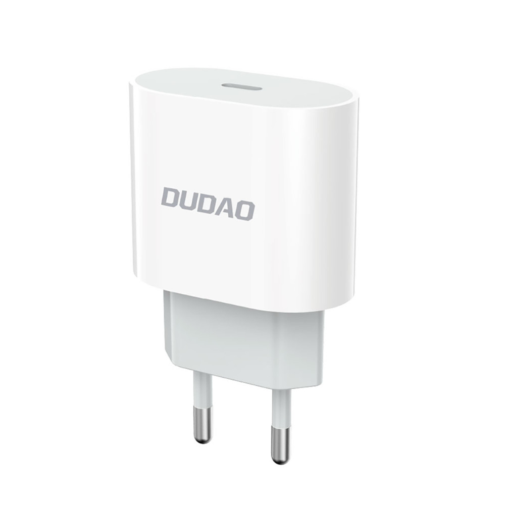 Un piccolo caricatore di rete USB-C A14eu PD 20W - Bianco