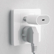 En liten A14EU PD 20W USB-C Nätverksladdare - Vit