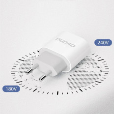 En liten A14EUC PD 20W USB-C + Nätverksladdare + USB-C-kabel - Vit