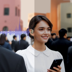 Bluetooth U17MAX UWS USB-C Ecouteur d'entreprise - Blanc