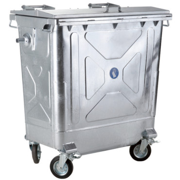 Metall stålbeholder for søppelhøydehøyde ildfaste EN 840-2 770L