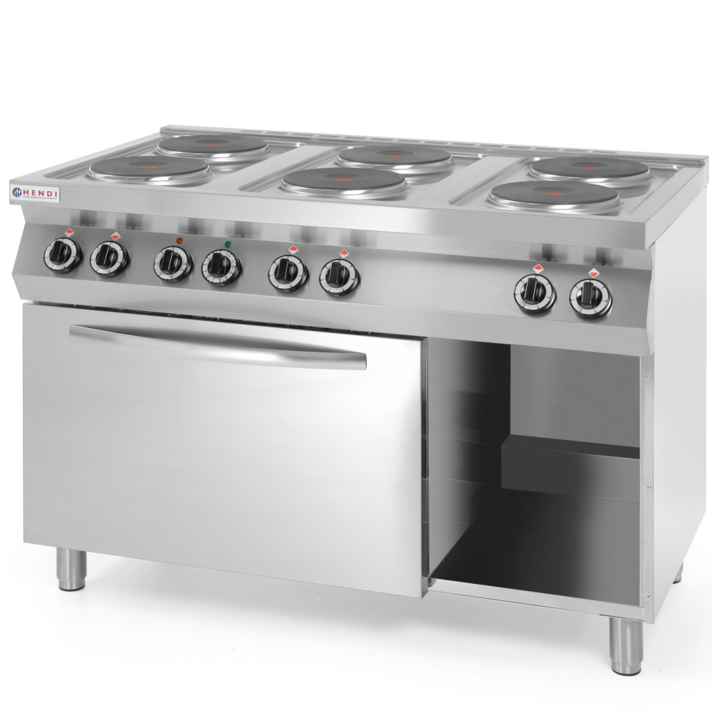 Freistehende elektrische Küche 6 x 2,6kw mit Backofen GN1 / 1 3kw Breite 120 cm