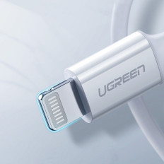 Kabelis MFI kabelis USB-C - IPHONE LIGHTING 20W 3A 0.25m - balts