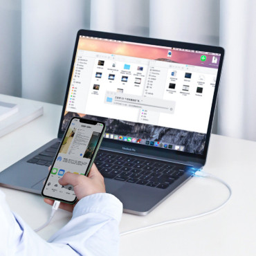 Kábel MFI kábel USB-C - iPhone Lightning 20W 3A 0.25m - biela