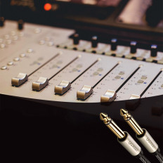 Kaapeli AV128 Audiokaapeli Mono TS Jack 6.35mm 5m - harmaa