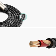 Kabel AV128 Audio Cable Mono TS Jack 6.35mm 5m - grå