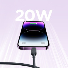 Kabel-Multi-Color-Serie A14 A14 USB-C - iPhone-Blitz 20W 1,2 M - Schwarz