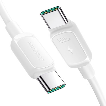 Kabeļu multi-krāsu sērija A14 vads USB-C - USB-C 100W 1.2 m - balts