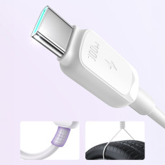 Kabeļu multi-krāsu sērija A14 vads USB-C - USB-C 100W 1.2 m - balts