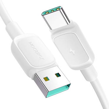 Kabeļu multi-krāsu sērija A14 USB-A - USB-C 3A 1.2 M - balts