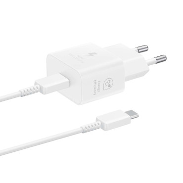 Gan Samsung 25W SFC tīkla lādētājs ar USB-C kabeli - balts