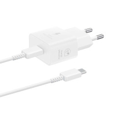 Chargeur de réseau SM Samsung 25W GAN avec câble USB-C - Blanc