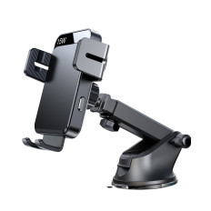 Ηλεκτρική λαβή με φορτωτή επαγωγής 15W για ένα ταμπλό - Μαύρο