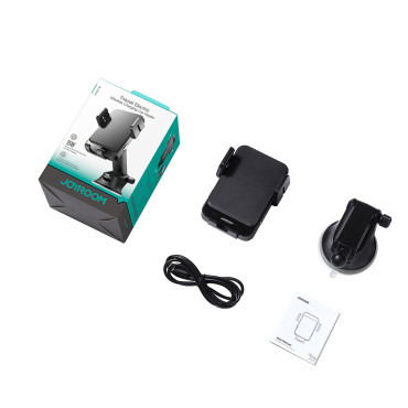 Electric handle with a 15W induction loader for a dashboard - black
