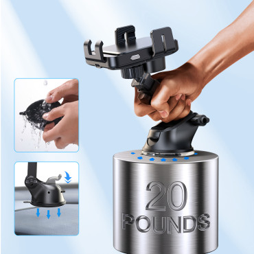 Ηλεκτρική λαβή με φορτωτή επαγωγής 15W για ένα ταμπλό - Μαύρο